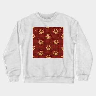 Plaid winter time seamless red pattern Crewneck Sweatshirt